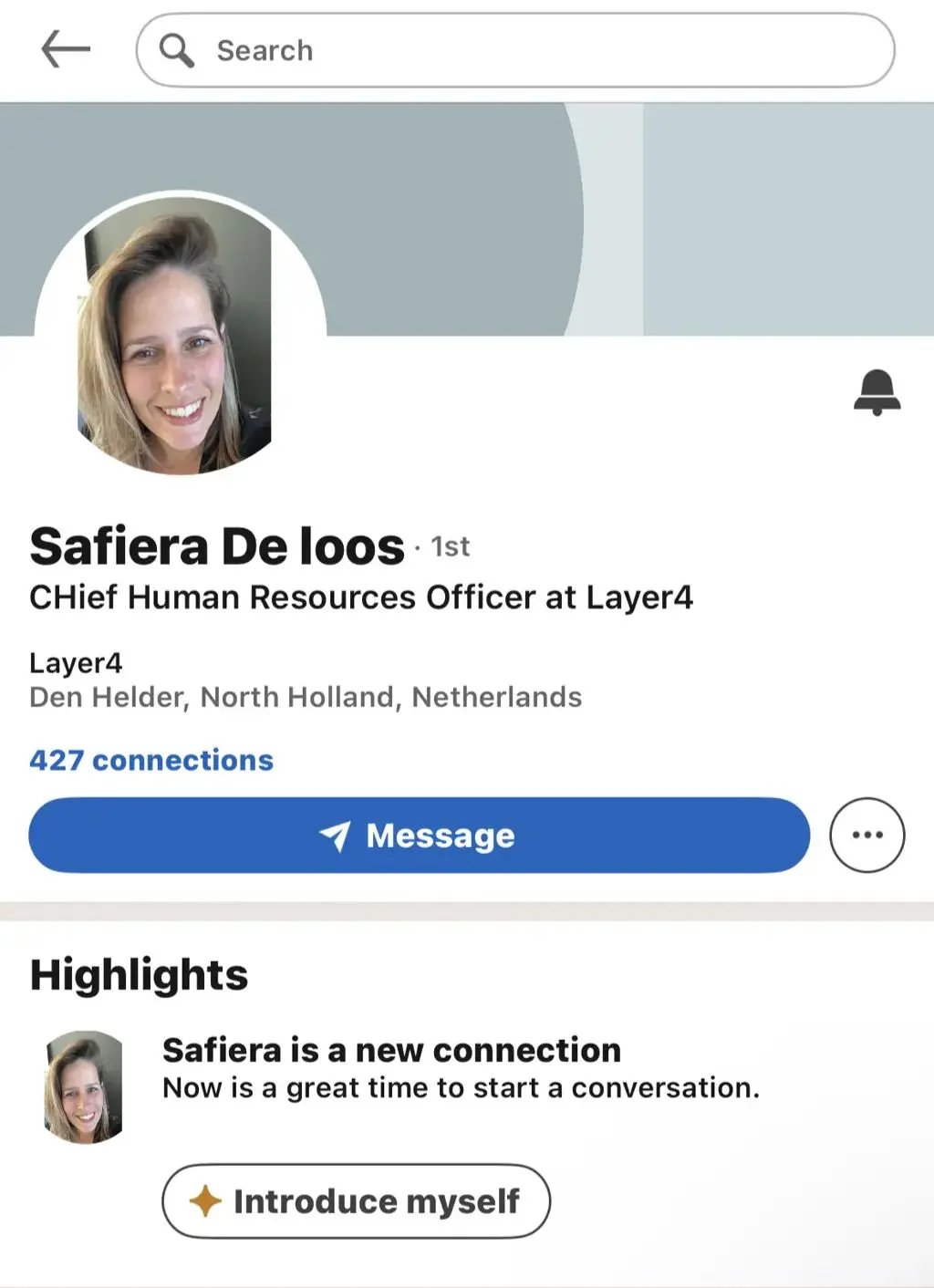 Attacker's LinkedIn Profile